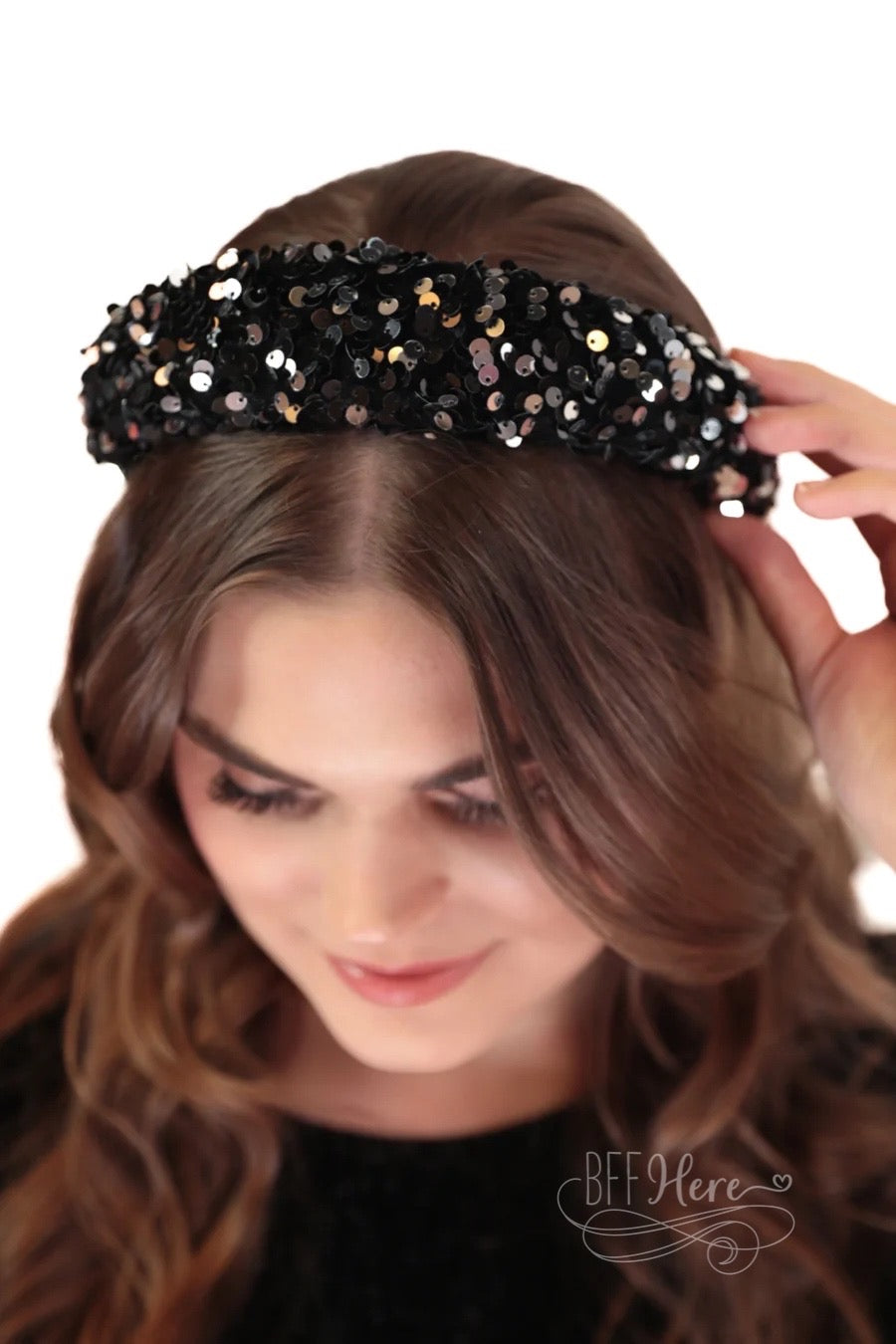 PREORDER-Main Event Sequin Headband / Choice of Color - BFF Here