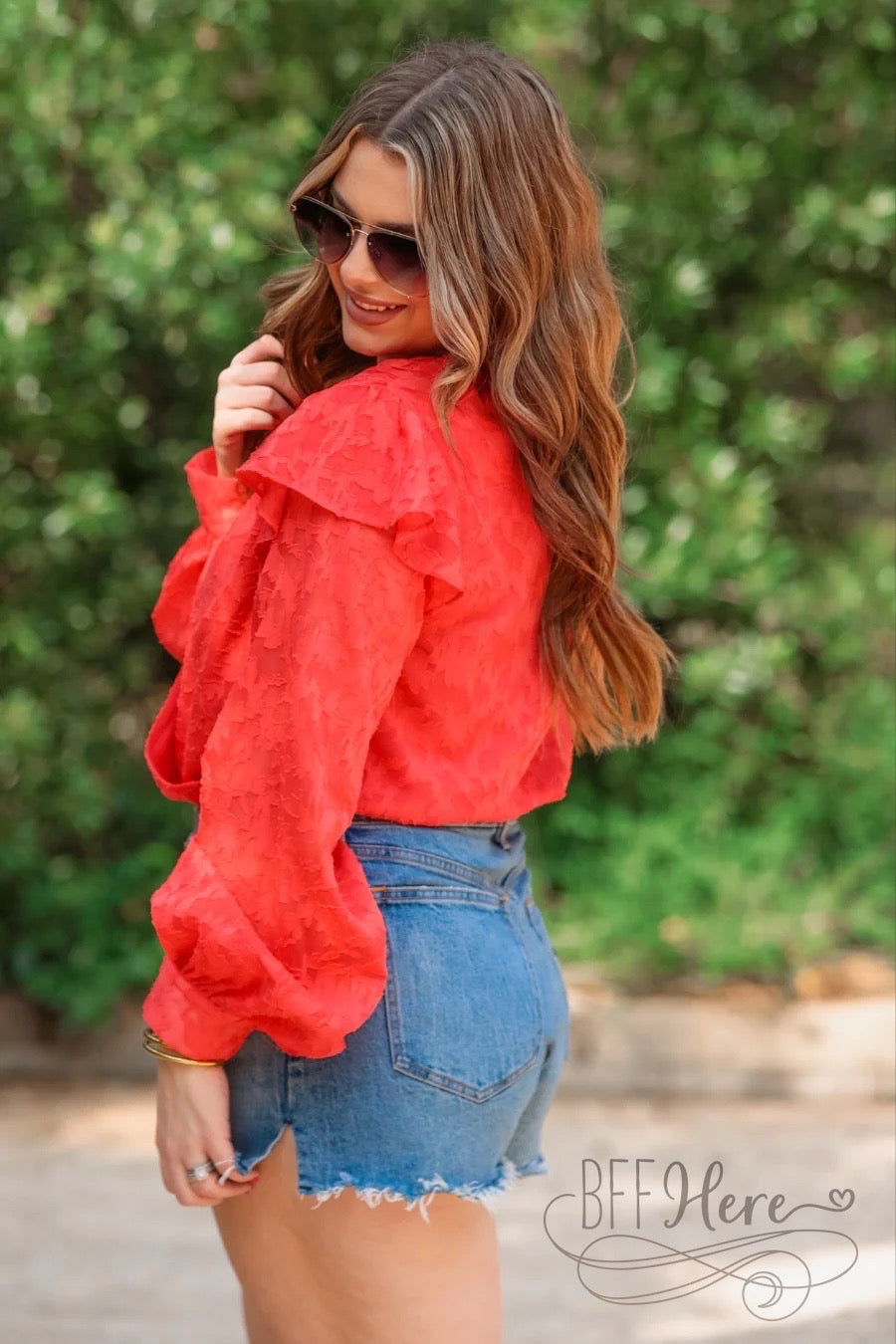 PREORDER-Going Places Ruffle Bodysuit - BFF Here