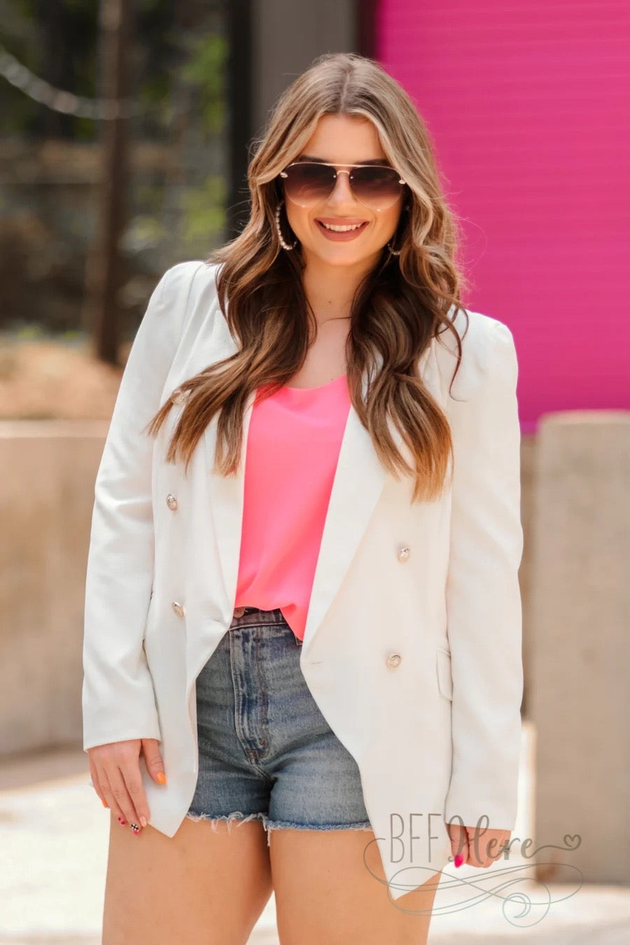 PREORDER-Class Act Blazer / White - BFF Here