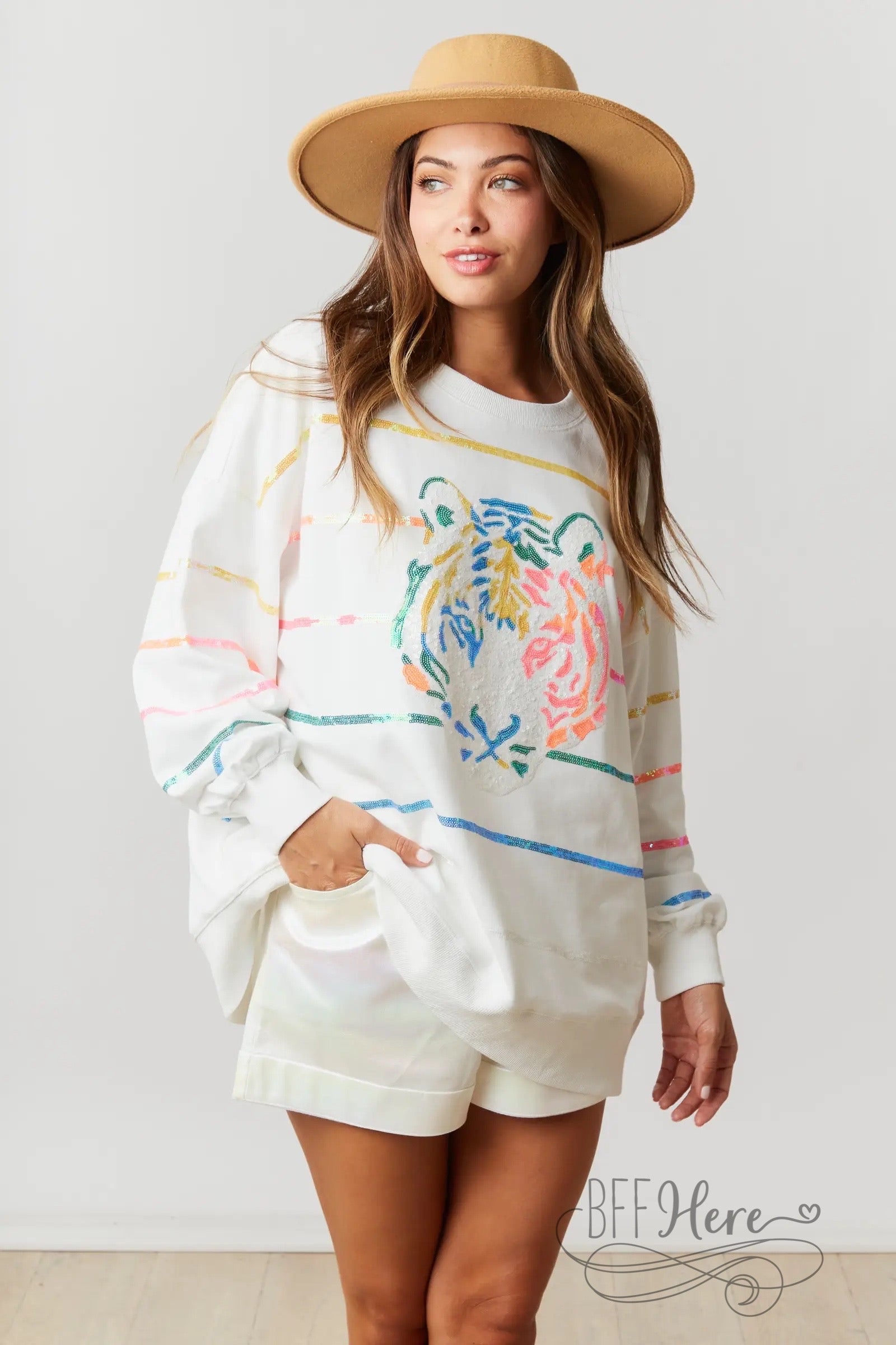 PREORDER: Eye of Tiger Multi Color Stripe Top - BFF Here