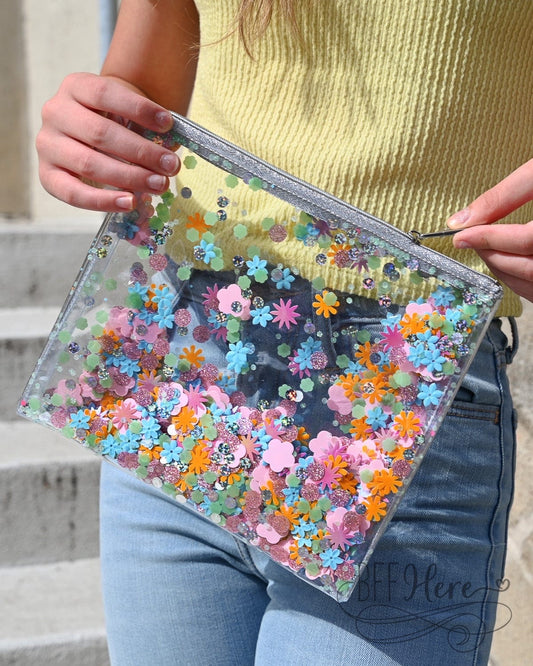 Flower Shop Confetti Everything Pouch by Packed Party - BFF Here