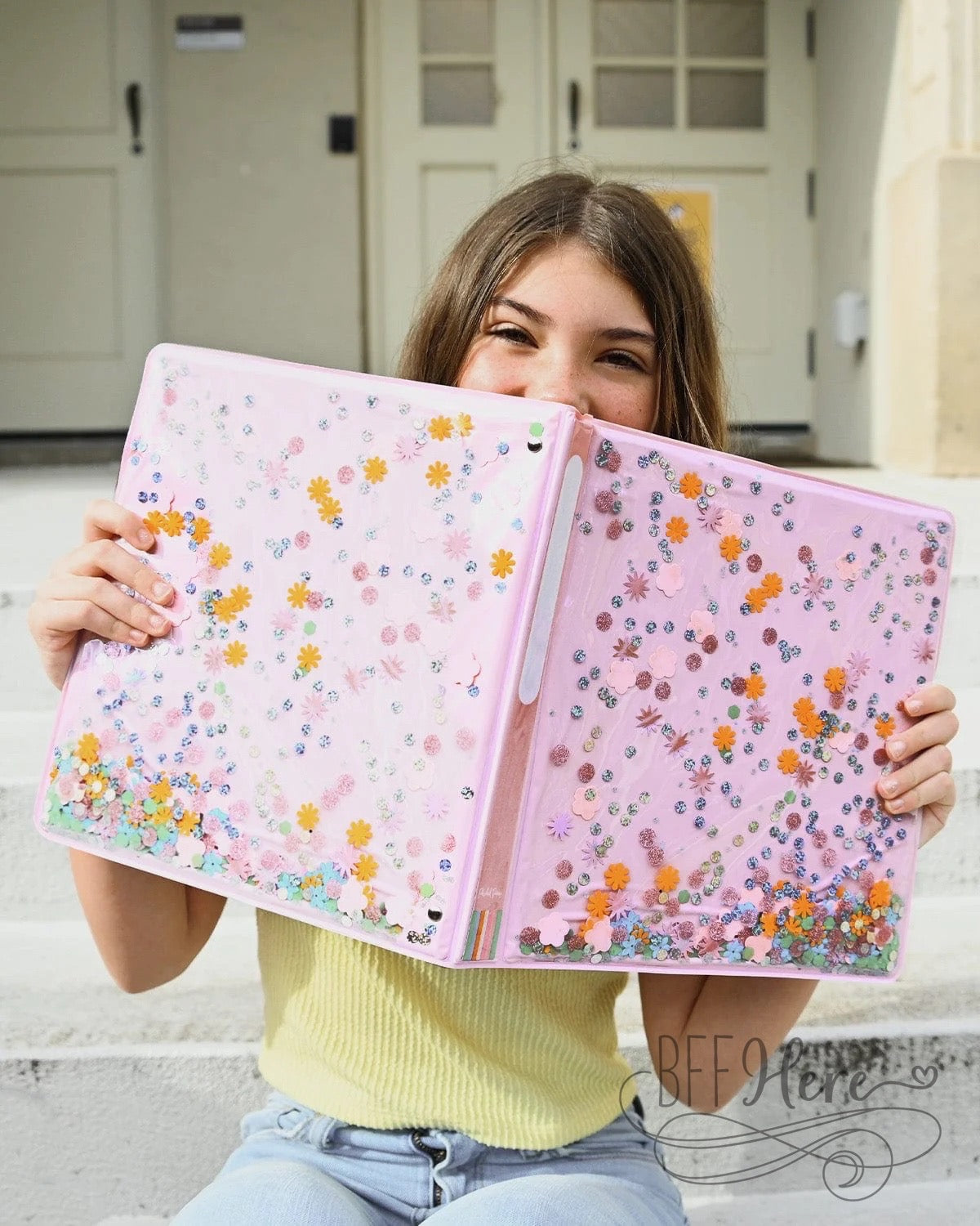 Flower Shop Confetti 3-Ring Binder by Packed Party - BFF Here