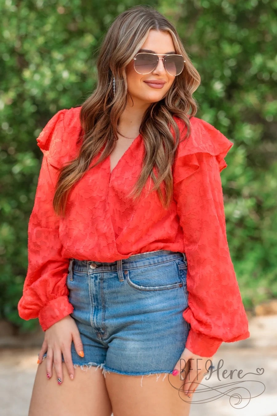 PREORDER-Going Places Ruffle Bodysuit - BFF Here