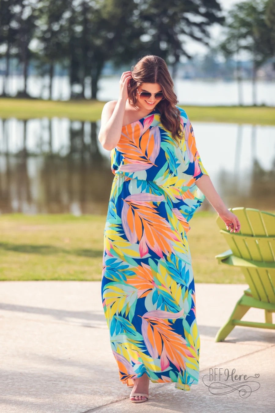 Tropical Waters Maxi Dress - BFF Here