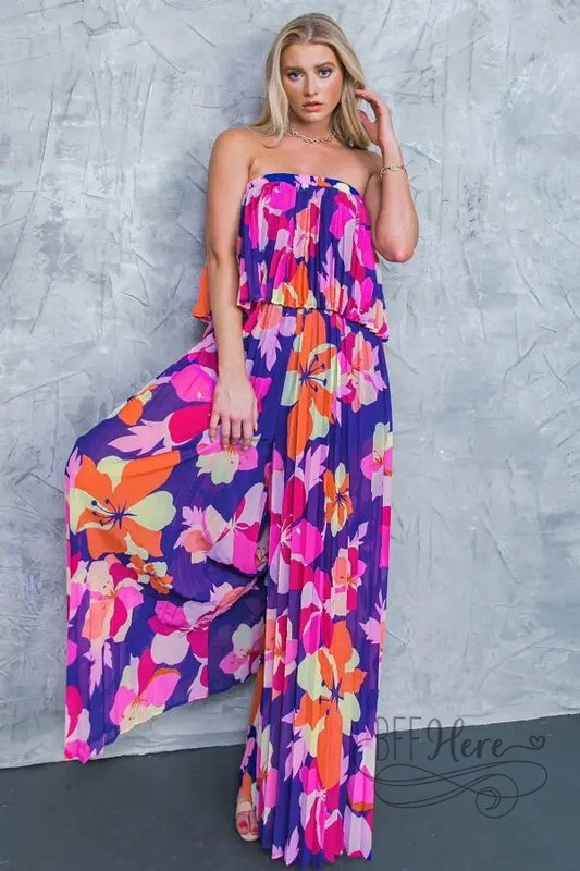 Leiliana Tropical Floral Jumpsuit - BFF Here