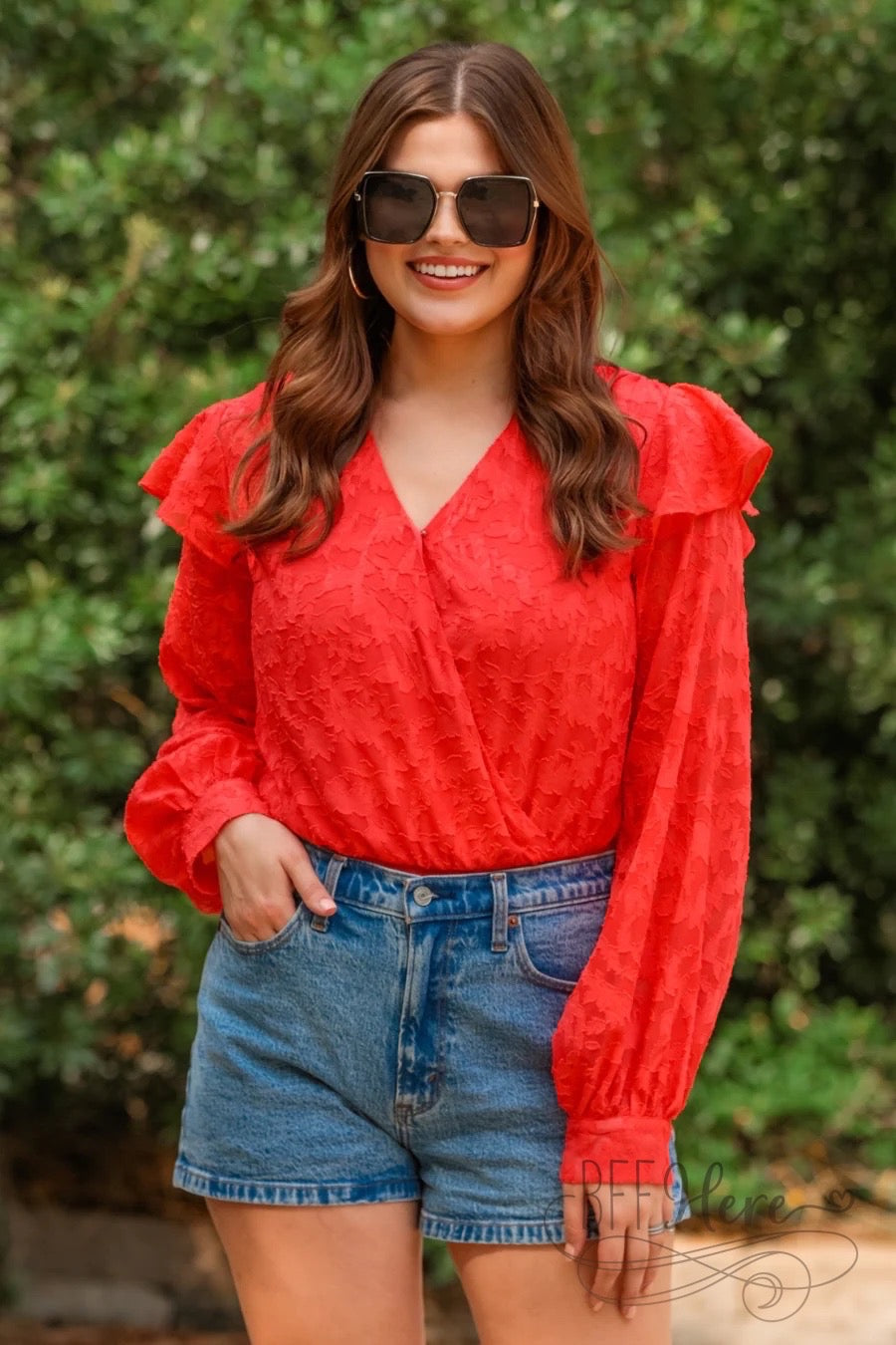 PREORDER-Going Places Ruffle Bodysuit - BFF Here