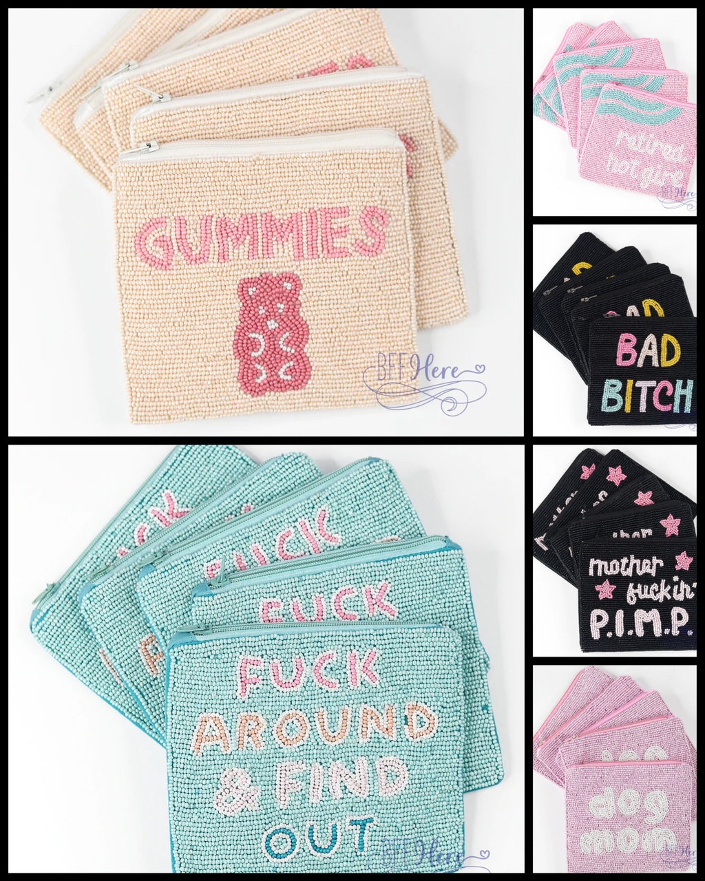 Seed Bead Clutch Bag / Choice of Style - BFF Here