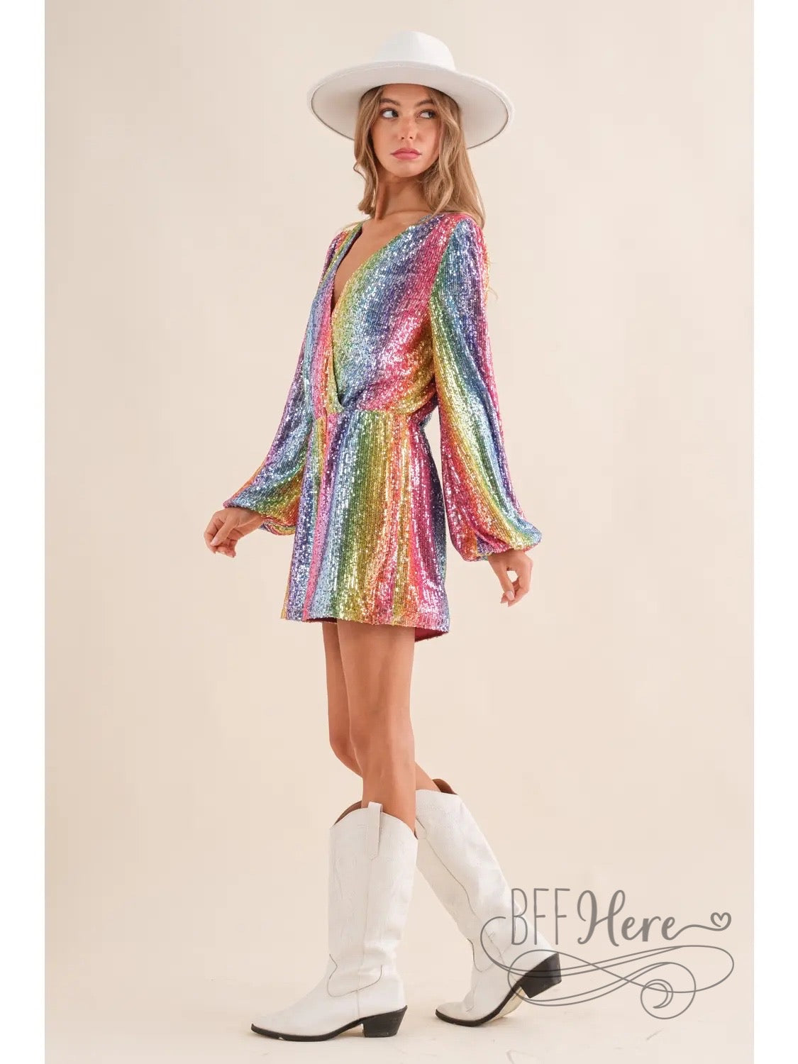 Somewhere Over The Rainbow Romper - BFF Here