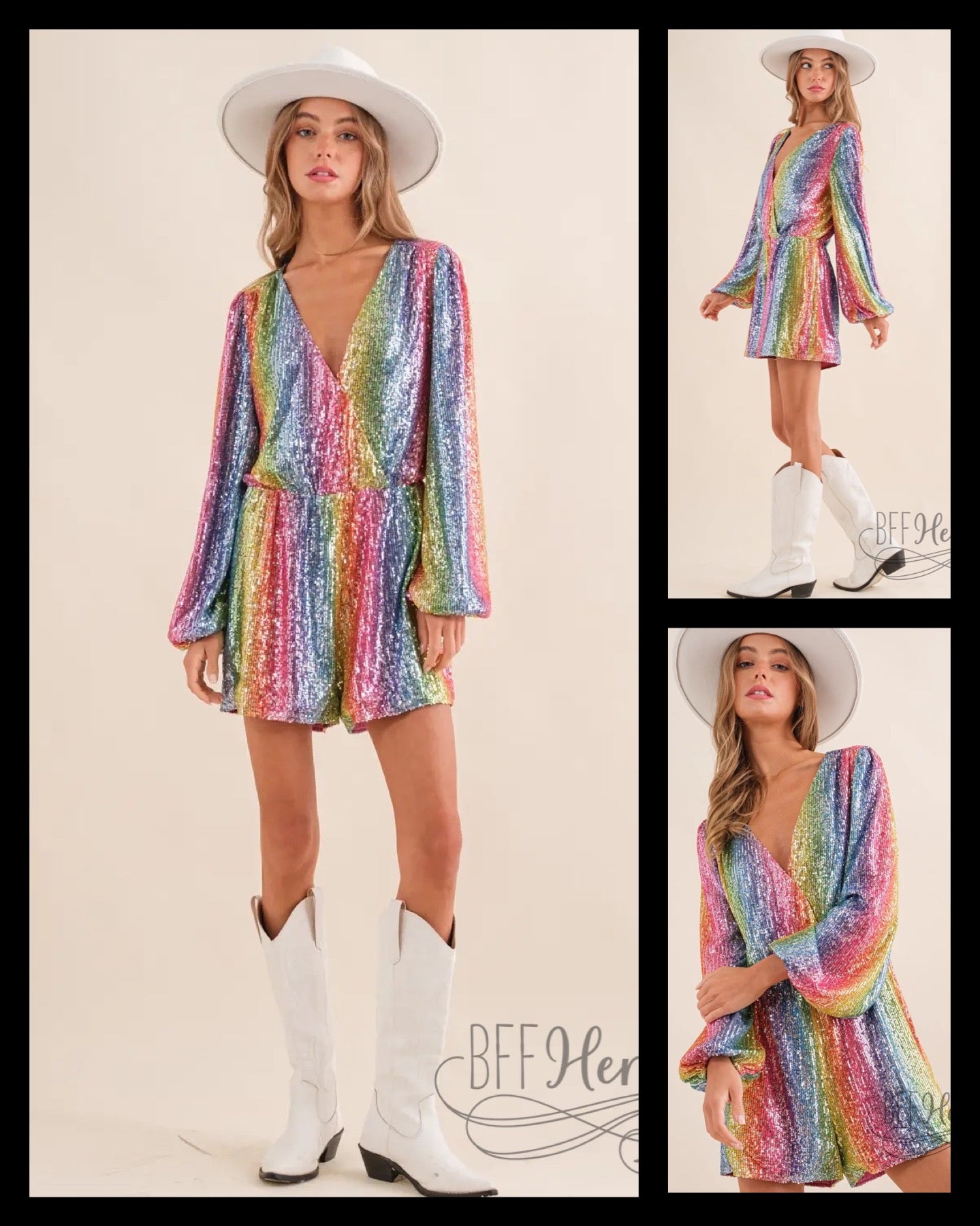 Somewhere Over The Rainbow Romper - BFF Here