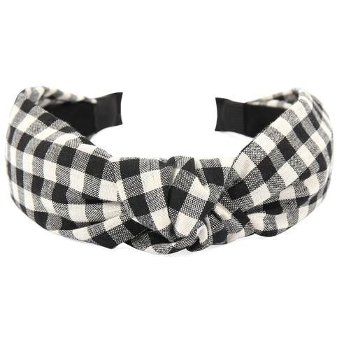 Plaid Knotted Headband -- Choice of Color - BFF Here