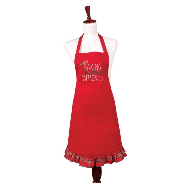 Baking Christmas Memories Embroidered Cotton Apron - Adult - BFF Here