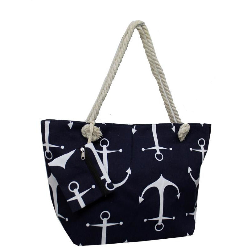 Beach Vibe Large Anchor Tote - BFF Here