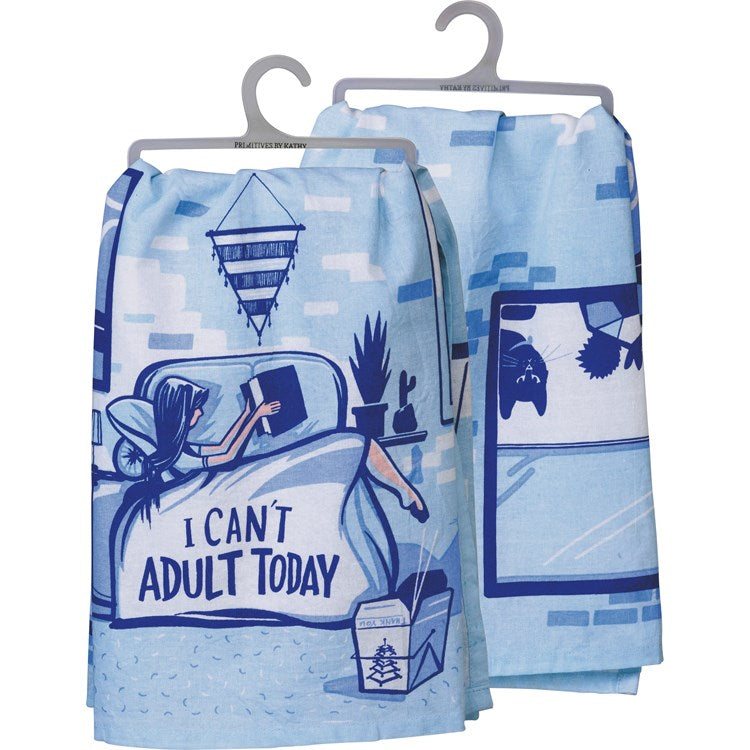 I Can't Adult Today - Kitchen Towel - BFF Here