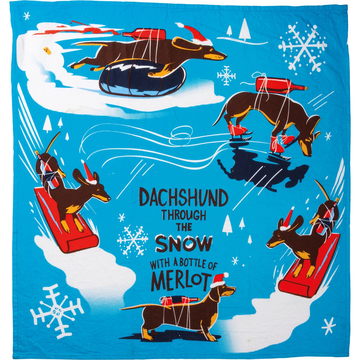 Dachshund Through The Snow - Kitchen Towel - BFF Here