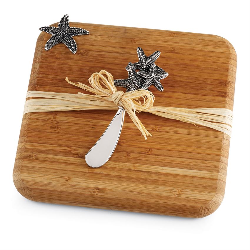 Starfish Bamboo Cutting Board Set by Mud Pie - BFF Here