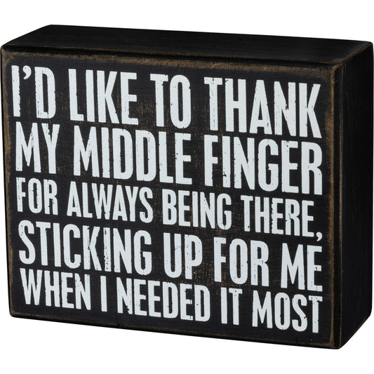 "I'd Like To Thank" Box Sign by PBK - BFF Here