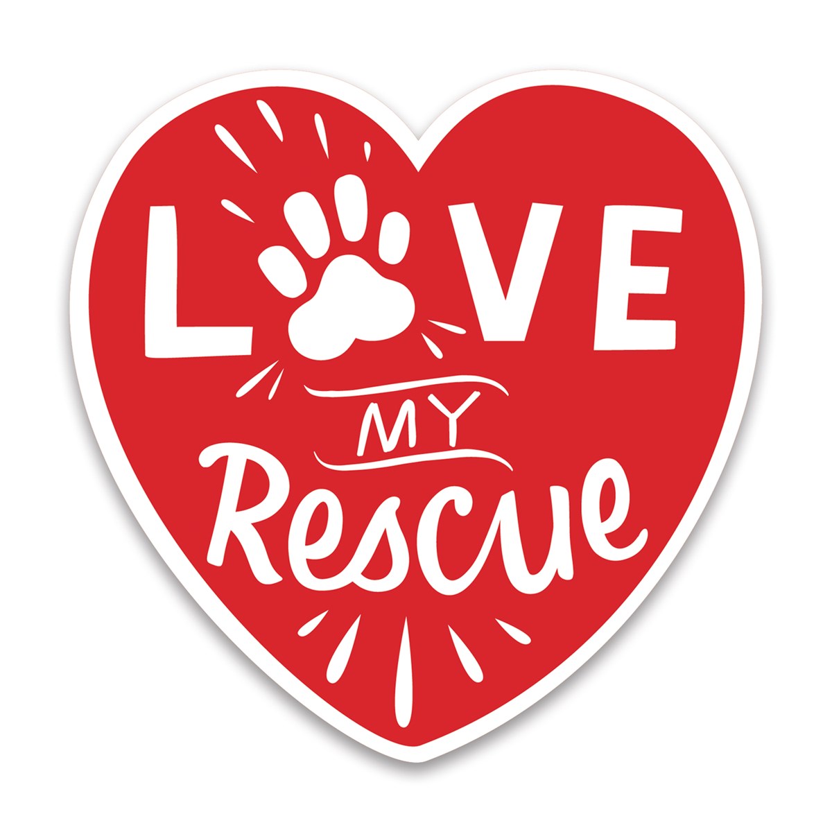 Love My Rescue -- Car Magnet by PBK - BFF Here