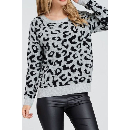 Esme Long Sleeve Cheetah Sweater - BFF Here