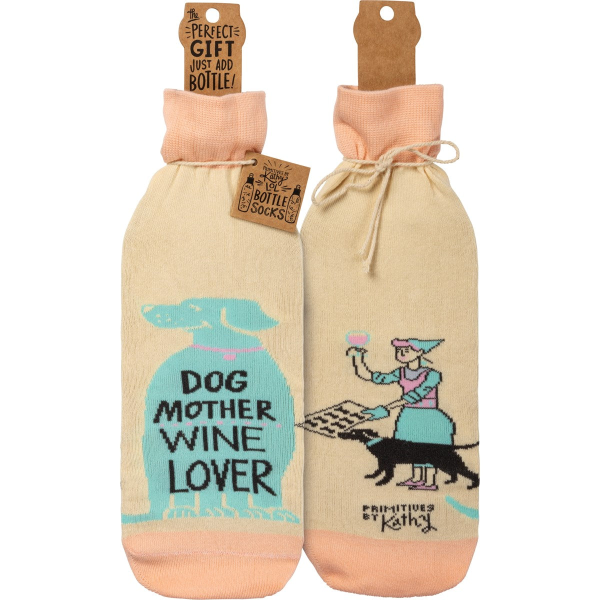 Dog Mother Wine Lover -- Bottle Sock By PBK - BFF Here