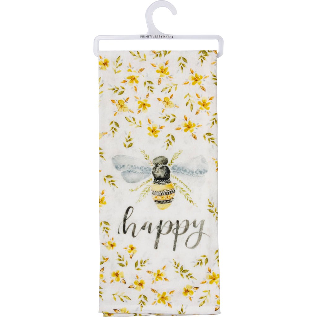Bee Happy Kitchen Towel by PBK - BFF Here