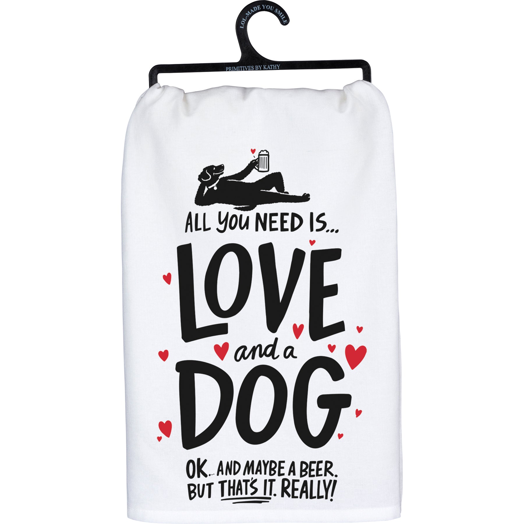 Dog & A Beer Kitchen Towel by PBK - BFF Here