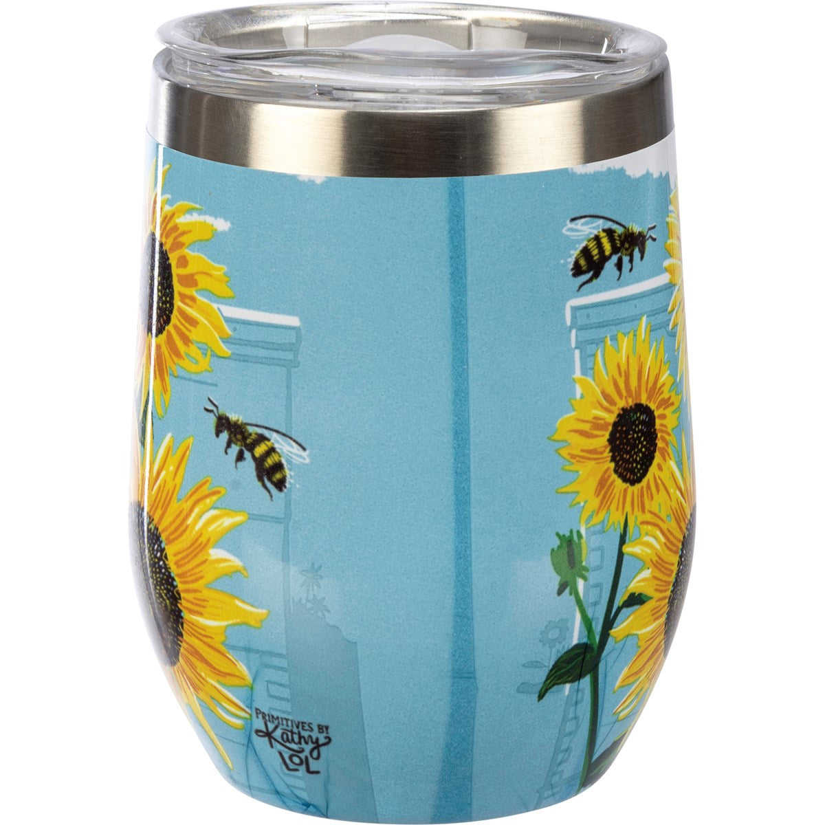 Wine Tumbler - Bee Kind Bee Humble Bee Happy by PBK - BFF Here