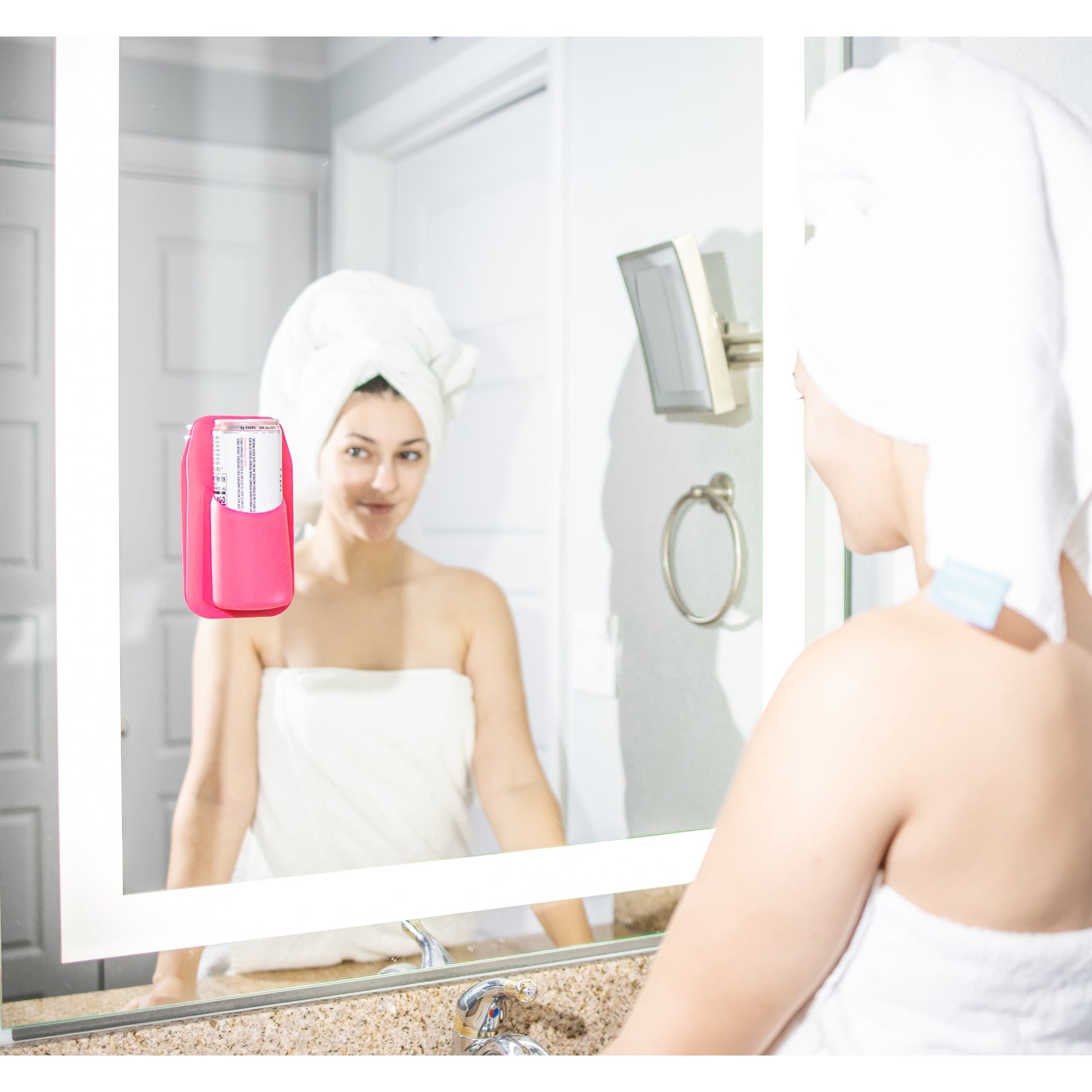 Sudski™ Seltzer Shower Holder -- Hot Pink - BFF Here