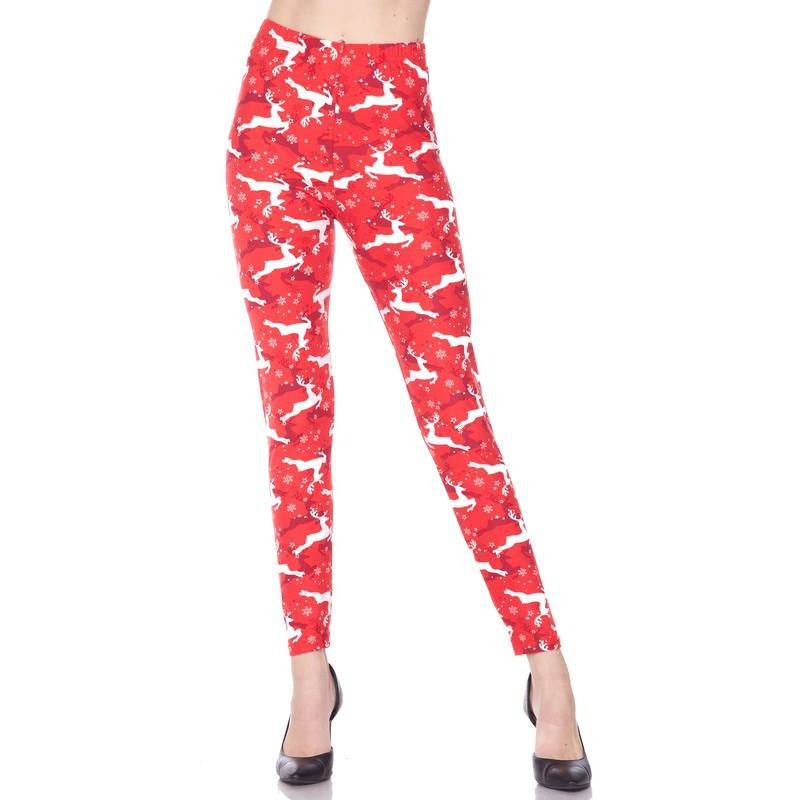 Christmas Santa Helper Printed Brushed Leggings - BFF Here