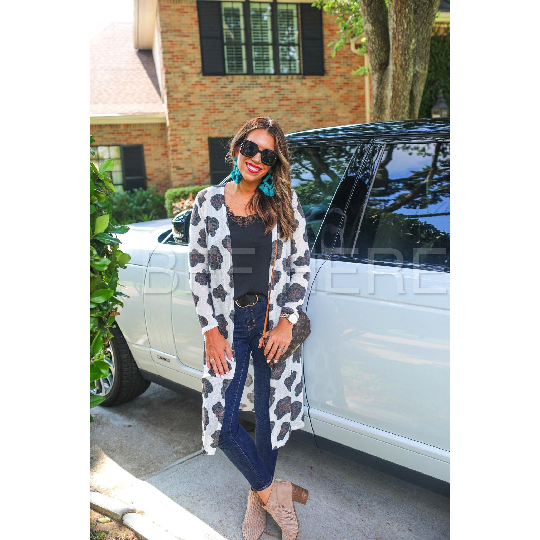 Ava Leopard Long Cardigan - BFF Here