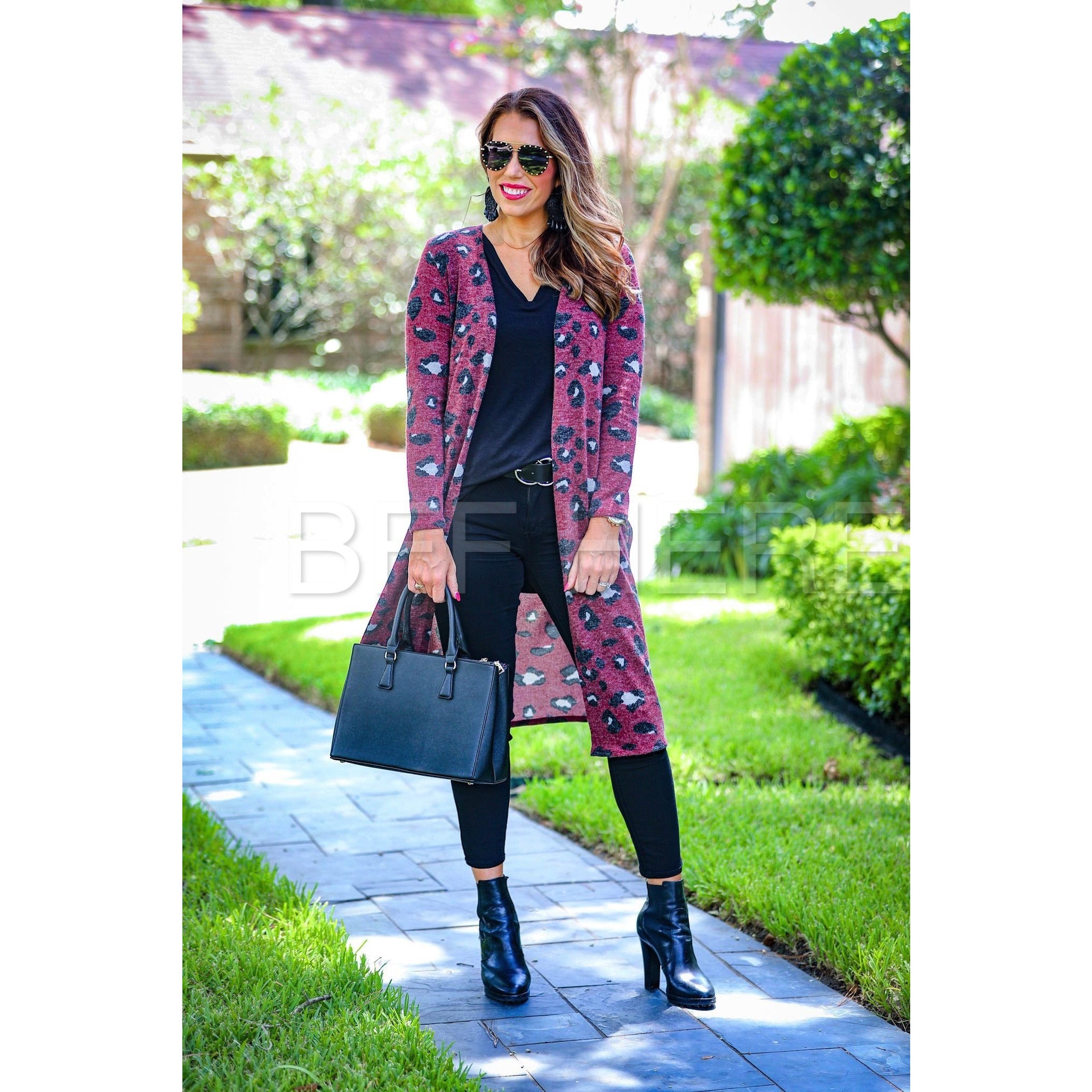 Olivia Leopard Long Cardigan - BFF Here