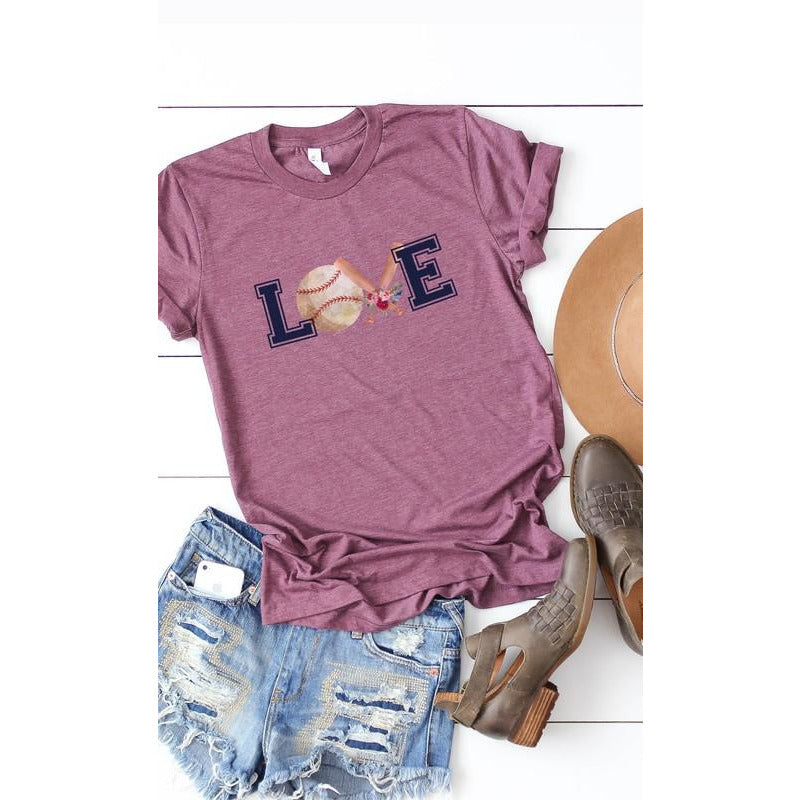 Love Baseball Graphic Tee - BFF Here