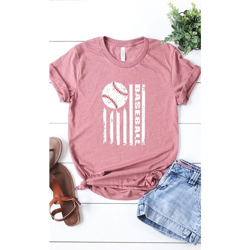 Baseball Flag  Graphic Tee - BFF Here