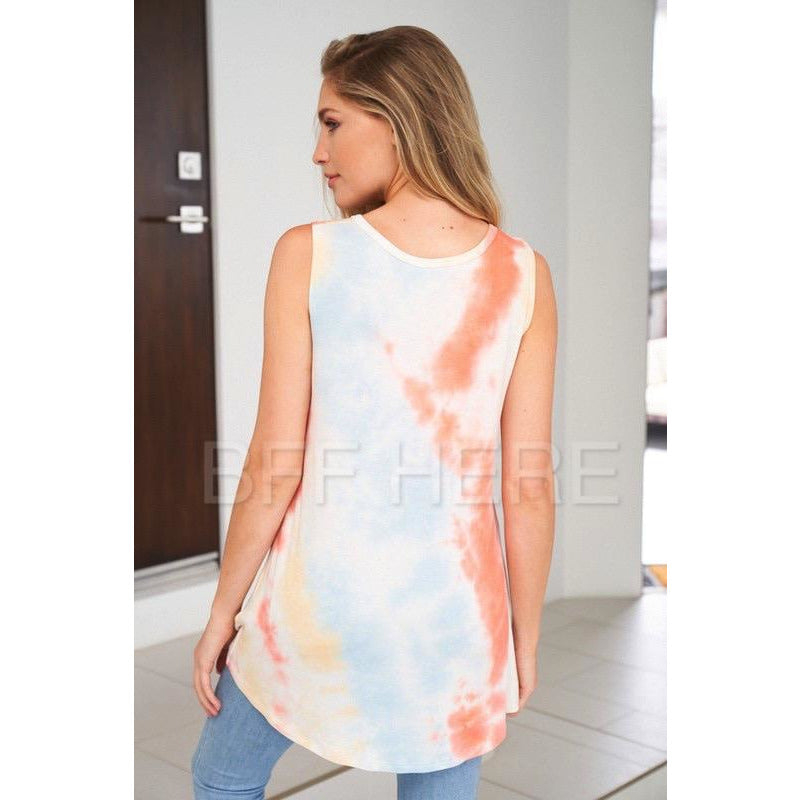 Shelby Tie Dye Sleeveless Top - BFF Here