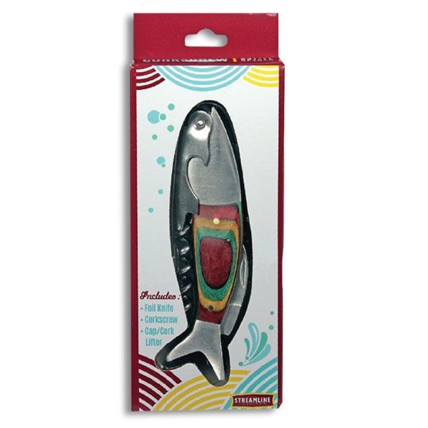 Fish Shaped Corkscrew Tools -- Choice of Color - BFF Here