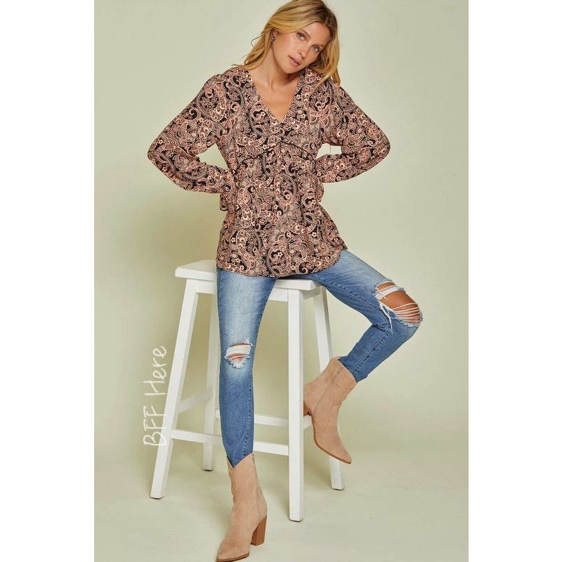 Livie Paisley Woven Top - BFF Here