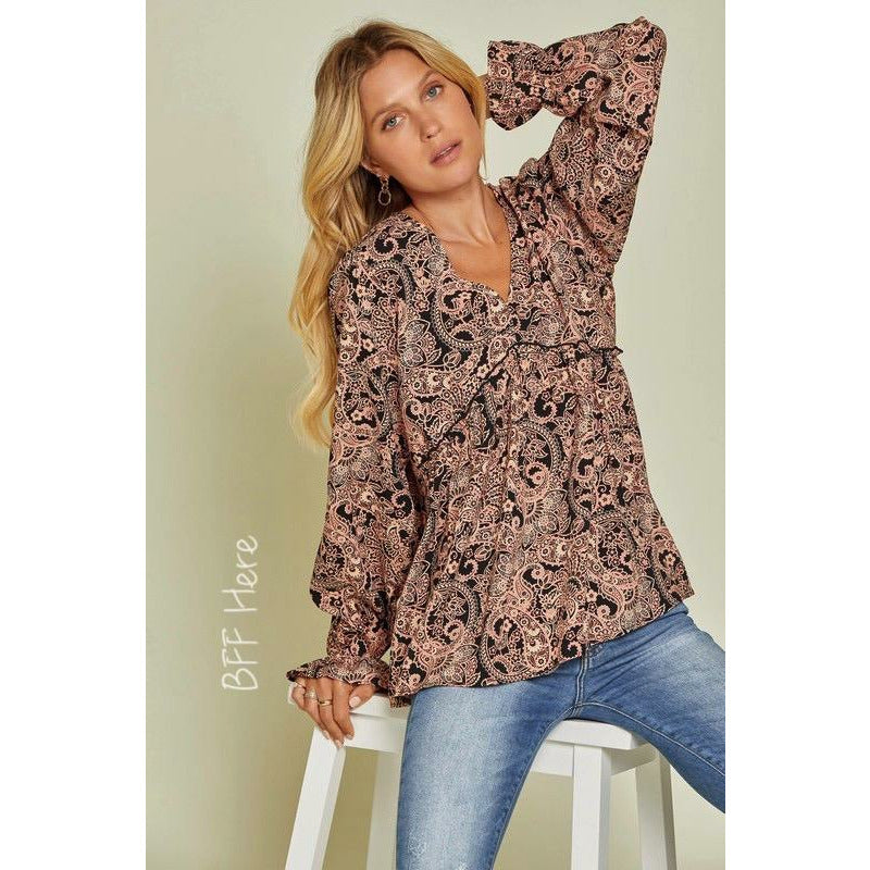 Livie Paisley Woven Top - BFF Here