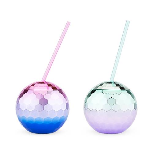 Ombre Disco Ball Drink Tumblers by Blush - BFF Here