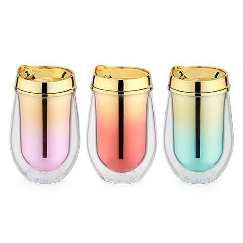 Metallic Ombre Stemless Wine -- Choice of Color - BFF Here