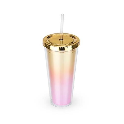 Metallic Ombre Tumbler Bougainvillea - BFF Here