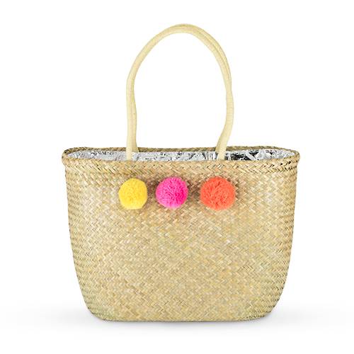 Pom Pom Insulated Cooler Tote - BFF Here