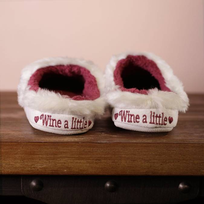 Wine a Little - Classic Slippers  -- Choice of Size - BFF Here