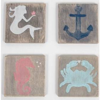 4” x 4” Coastal Coasters - Set of 4 - BFF Here