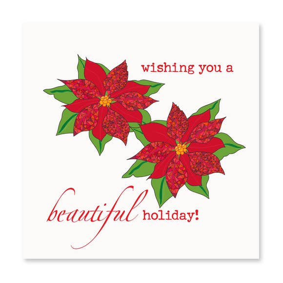 Holiday Poinsettia Card - BFF Here