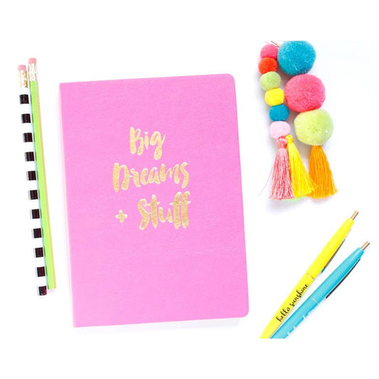 Big Dreams Notebook - Neon Pink - BFF Here