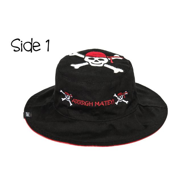 Reversible Kids' Sun Hat - Pirate / Parrot - BFF Here