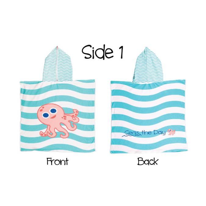 Reversible Kids' Cover Ups - Pink Octopus / Sea Turtle - BFF Here
