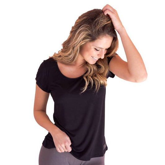 Bamboo Short Sleeve Shirt - Black - BFF Here