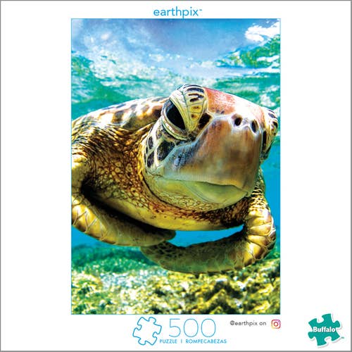 Earthpix Turtle Swimmer Jigsaw Puzzle - BFF Here