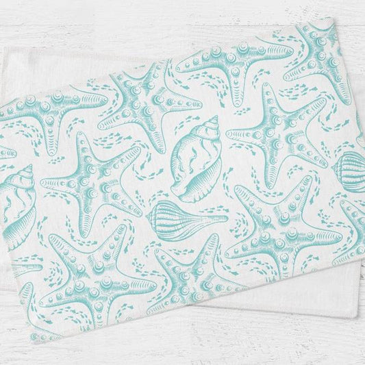 Starfish and Shells Linen Placemat - BFF Here