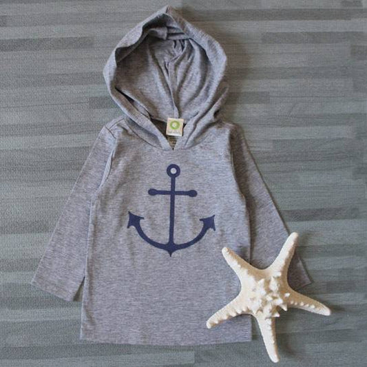 Infant Lighthouse Hoodie - Grey/Anchor -- Choice of Size - BFF Here